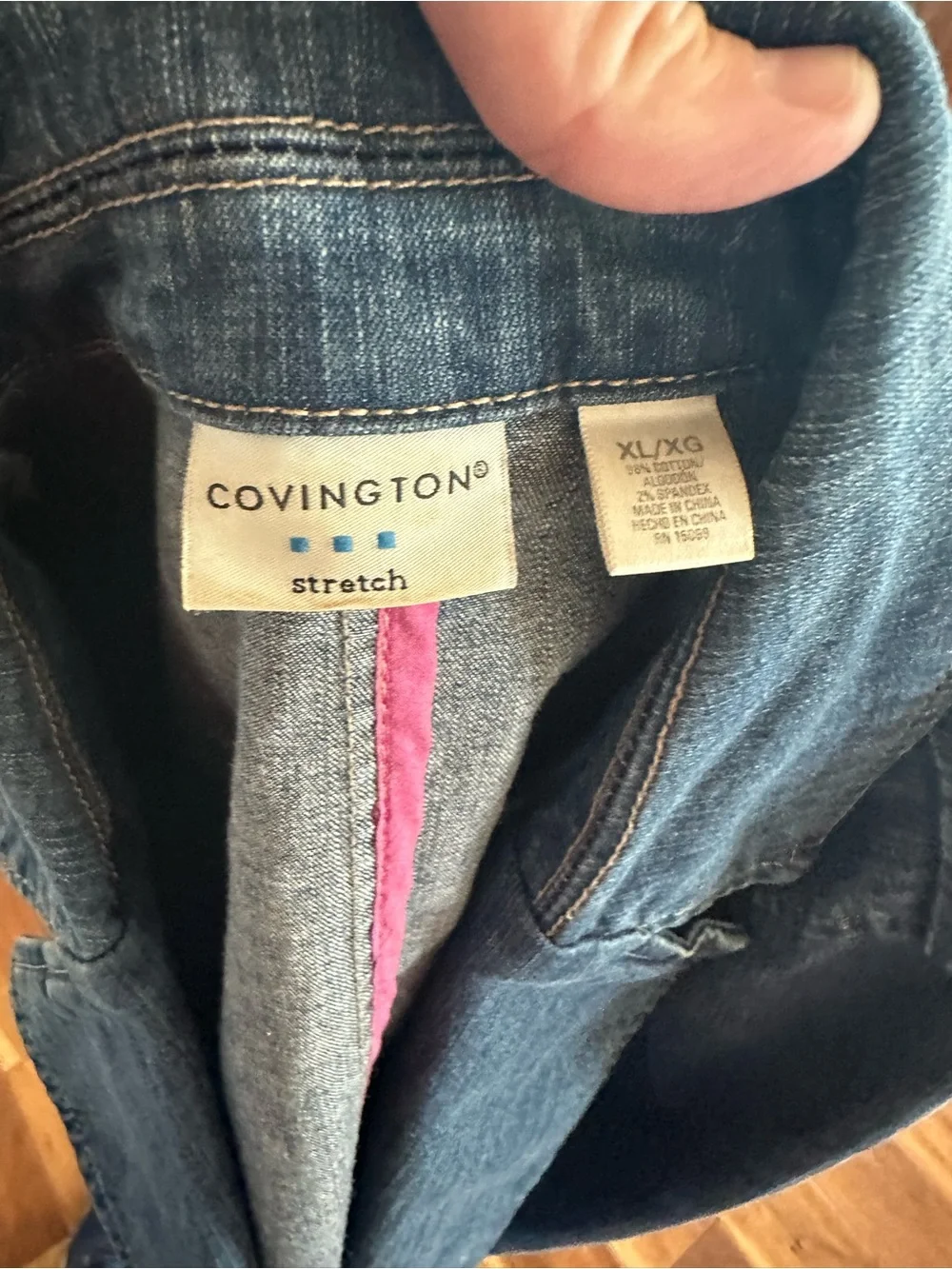 Covington Denim Blazer Jacket size XL
